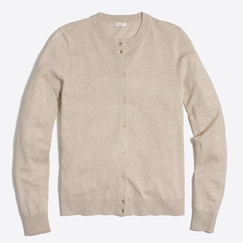 J Crew Beige Cotton Cardigan